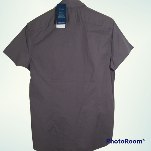 Kenneth Cole Gray Short Sleeves Casual Shirt. NWT! - Picture 2 of 8